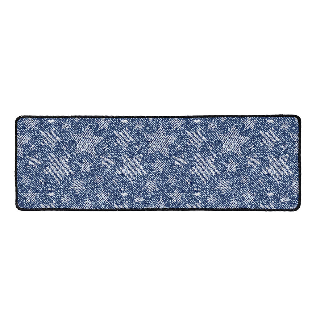 Star Denim Jeans Pattern Print Long Kitchen Mat