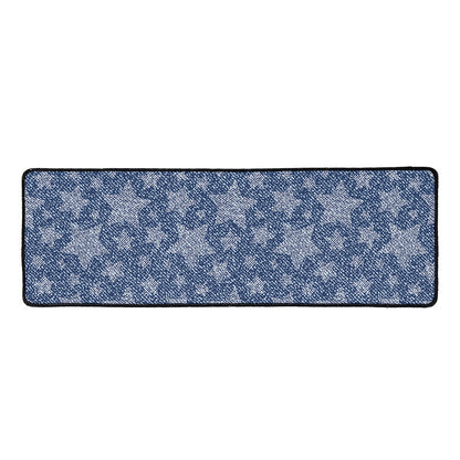 Star Denim Jeans Pattern Print Long Kitchen Mat