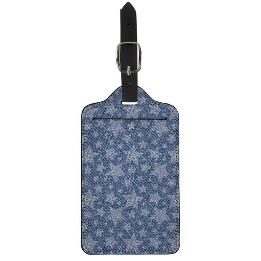 Star Denim Jeans Pattern Print Luggage Tag