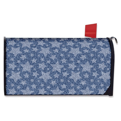 Star Denim Jeans Pattern Print Mailbox Cover