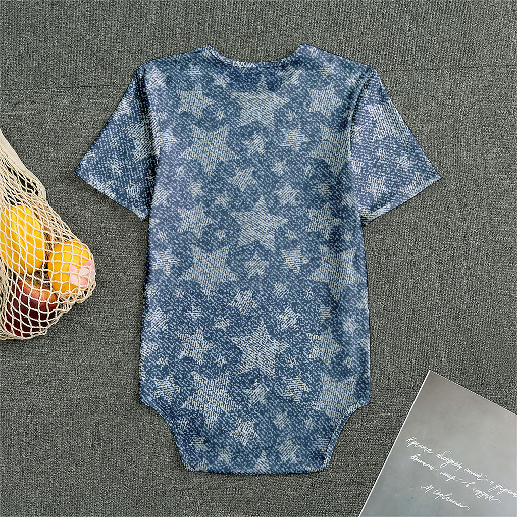Star Denim Jeans Pattern Print Men's Bodysuit