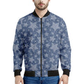 Star Denim Jeans Pattern Print Men's Bomber Jacket