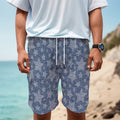 Star Denim Jeans Pattern Print Men's Cargo Shorts