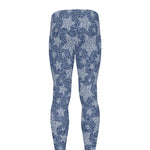 Star Denim Jeans Pattern Print Men's leggings