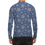 Star Denim Jeans Pattern Print Men's Long Sleeve Rash Guard