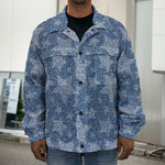 Star Denim Jeans Pattern Print Men's Shirt Jacket