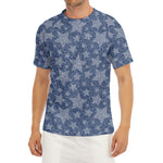 Star Denim Jeans Pattern Print Men's Short Sleeve Rash Guard