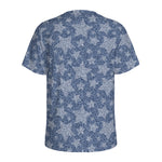 Star Denim Jeans Pattern Print Men's Sports T-Shirt