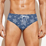 Star Denim Jeans Pattern Print Men's Swim Briefs