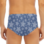 Star Denim Jeans Pattern Print Men's Triangle Swim Briefs