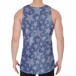 Star Denim Jeans Pattern Print Men's Velvet Tank Top
