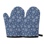 Star Denim Jeans Pattern Print Oven Mitts
