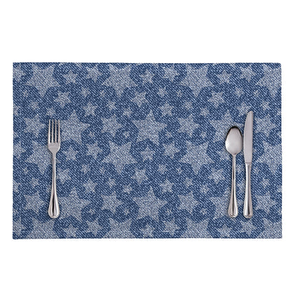 Star Denim Jeans Pattern Print Placemat