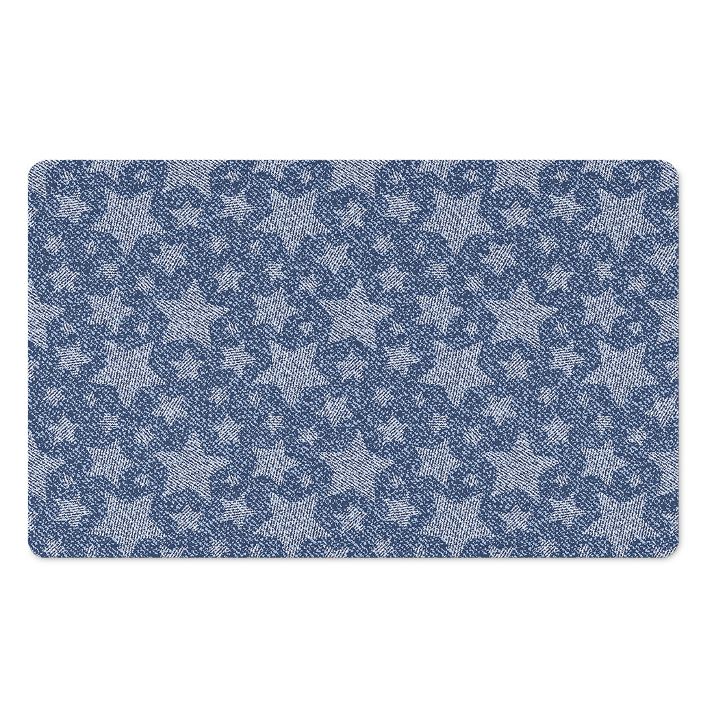 Star Denim Jeans Pattern Print Polyester Doormat