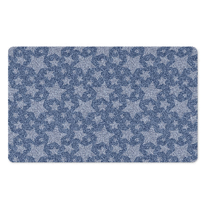 Star Denim Jeans Pattern Print Polyester Doormat