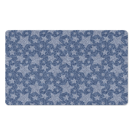 Star Denim Jeans Pattern Print Polyester Doormat
