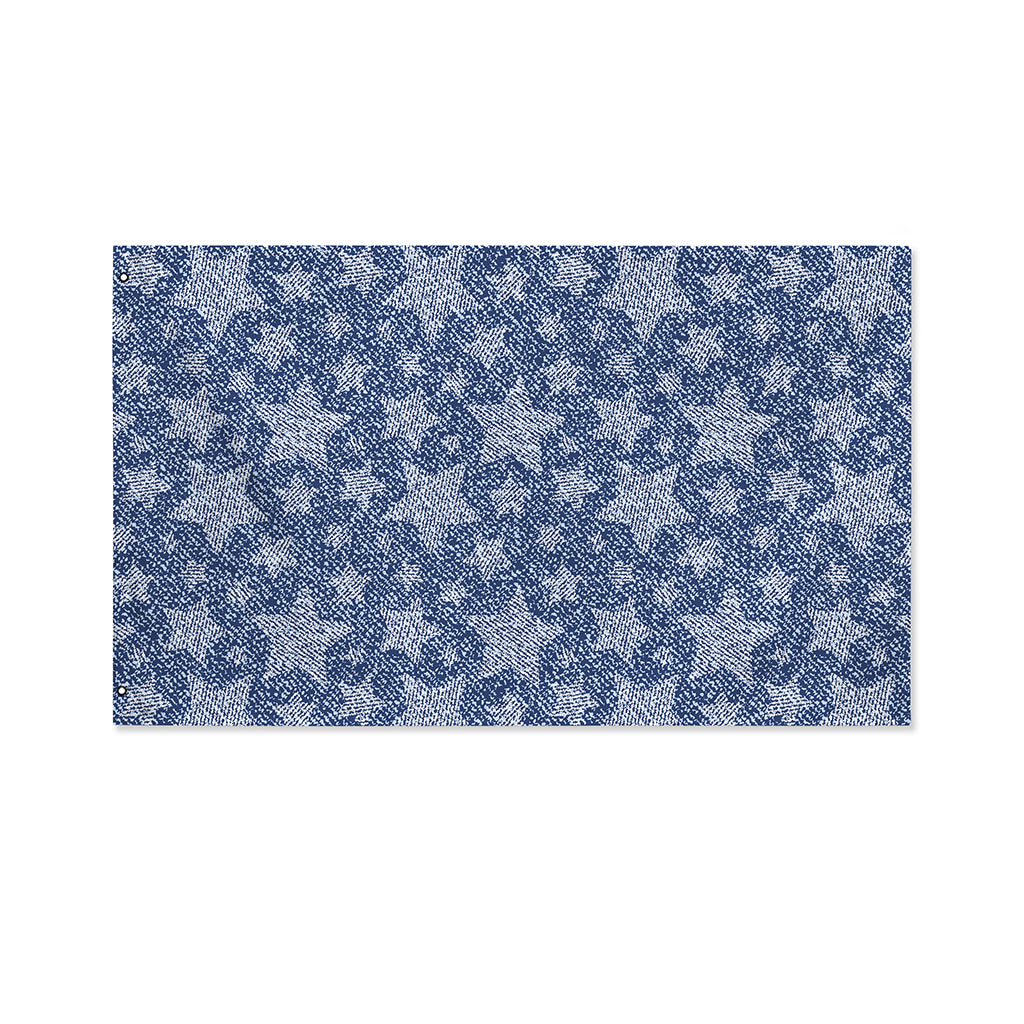 Star Denim Jeans Pattern Print Polyester Flag