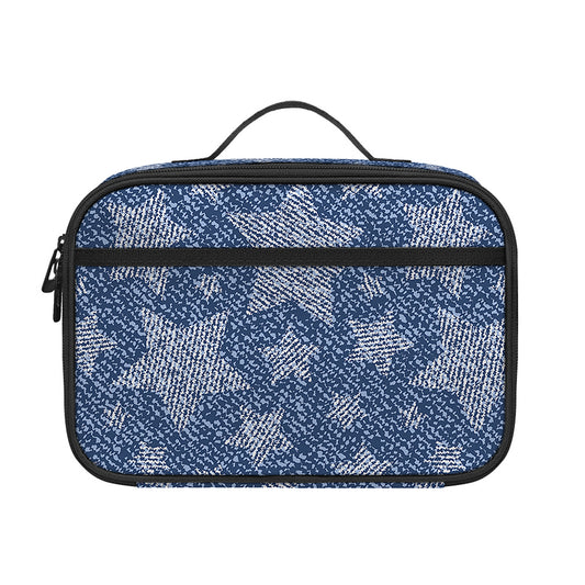 Star Denim Jeans Pattern Print Portable Lunch Bag