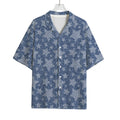 Star Denim Jeans Pattern Print Rayon Hawaiian Shirt