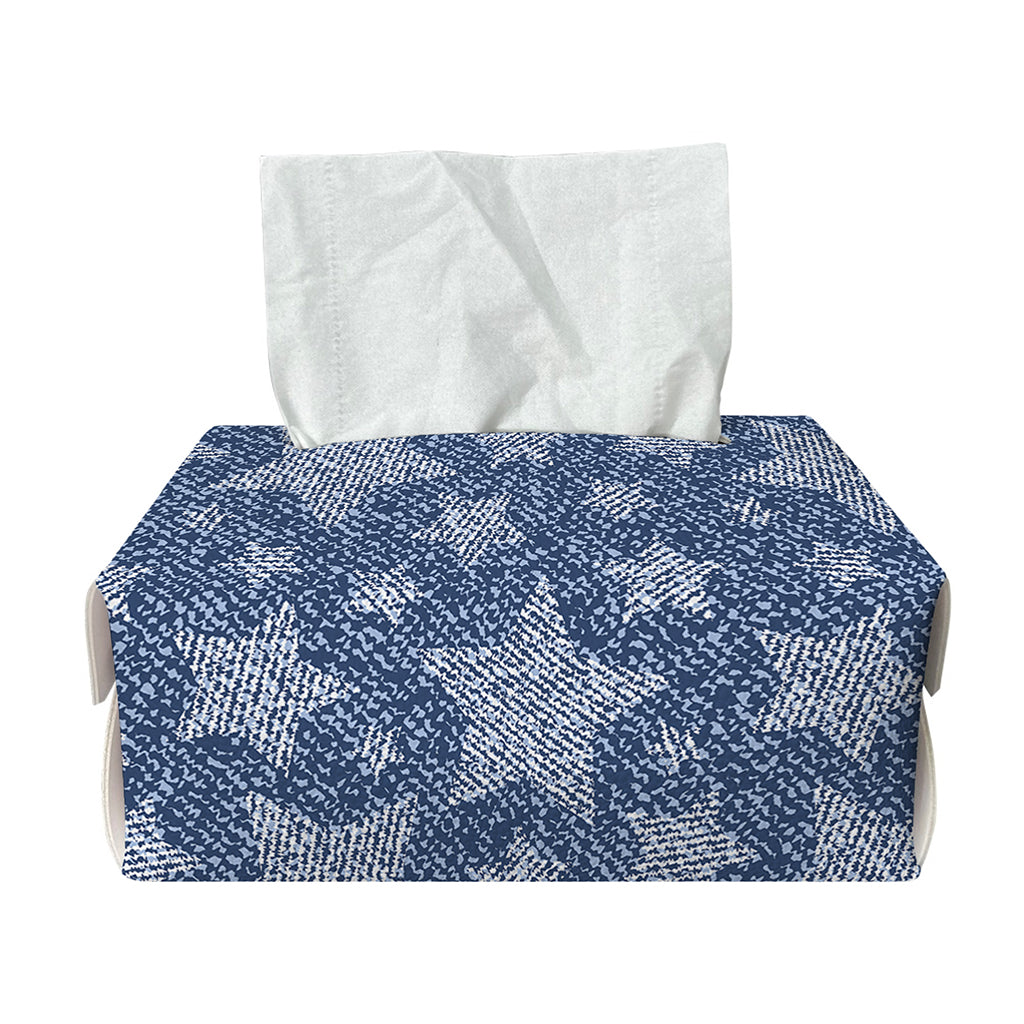 Star Denim Jeans Pattern Print Rectangle Tissue Box Cover