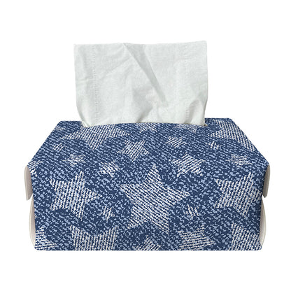 Star Denim Jeans Pattern Print Rectangle Tissue Box Cover