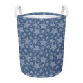 Star Denim Jeans Pattern Print Round Laundry Basket