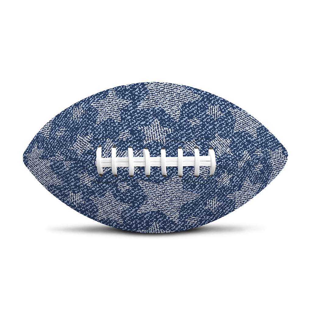 Star Denim Jeans Pattern Print Rugby Ball