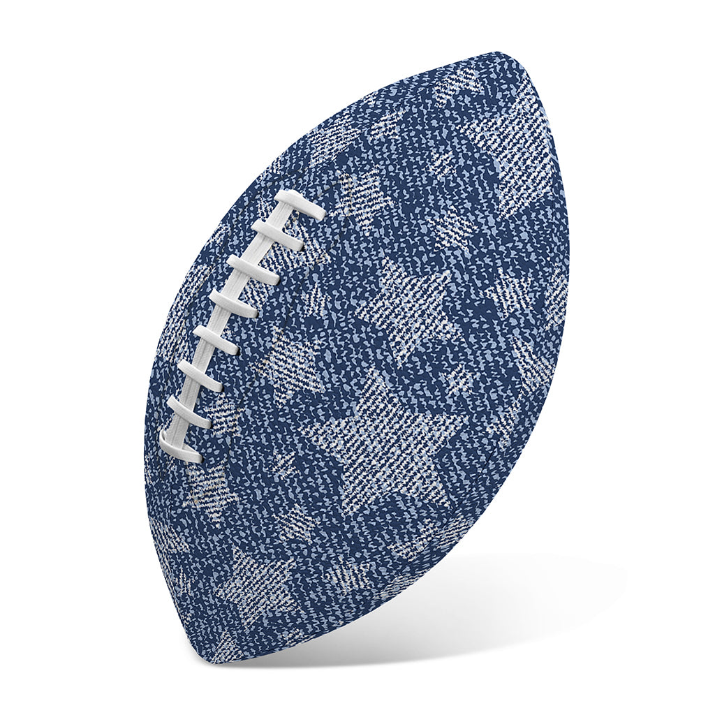 Star Denim Jeans Pattern Print Rugby Ball