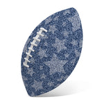 Star Denim Jeans Pattern Print Rugby Ball