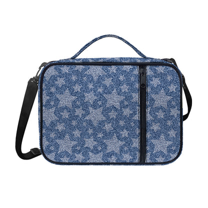 Star Denim Jeans Pattern Print Shoulder Strap Bible Bag