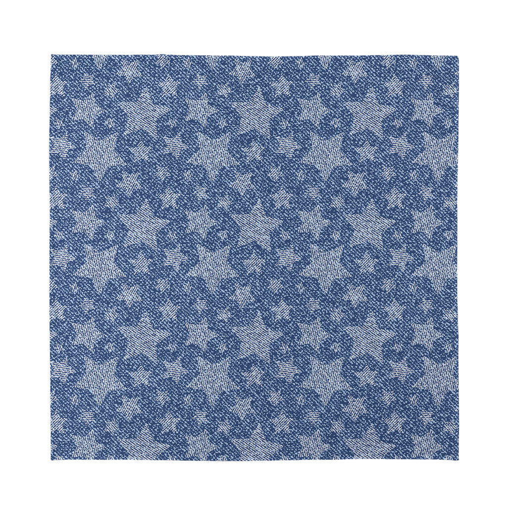 Star Denim Jeans Pattern Print Silk Bandana