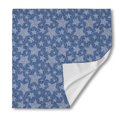 Star Denim Jeans Pattern Print Silk Bandana