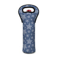 Star Denim Jeans Pattern Print Single Neoprene Wine Tote