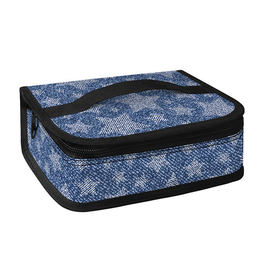 Star Denim Jeans Pattern Print Small Lunch Bag