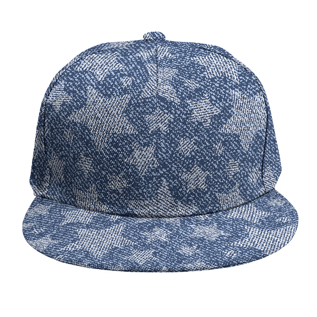 Star Denim Jeans Pattern Print Snapback Cap