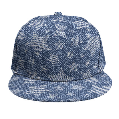 Star Denim Jeans Pattern Print Snapback Cap