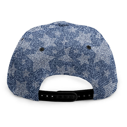 Star Denim Jeans Pattern Print Snapback Cap