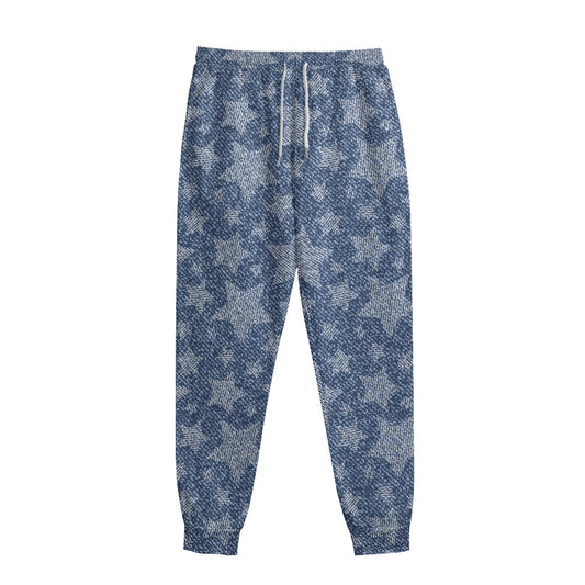 Star Denim Jeans Pattern Print Sweatpants