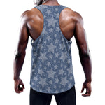 Star Denim Jeans Pattern Print Training Tank Top