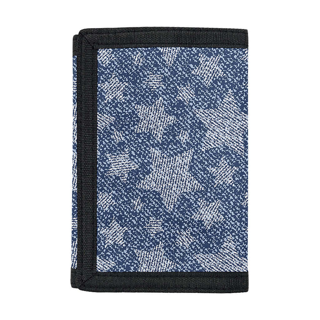Star Denim Jeans Pattern Print Trifold Wallet