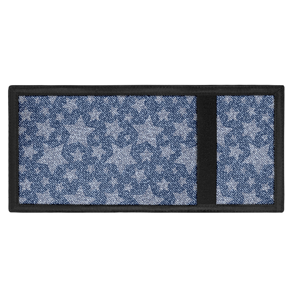 Star Denim Jeans Pattern Print Trifold Wallet