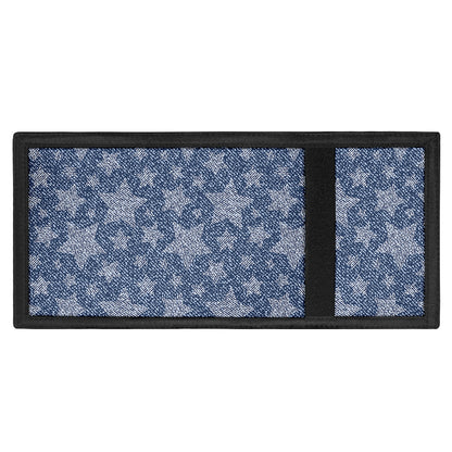Star Denim Jeans Pattern Print Trifold Wallet