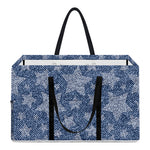 Star Denim Jeans Pattern Print Utility Tote Bag