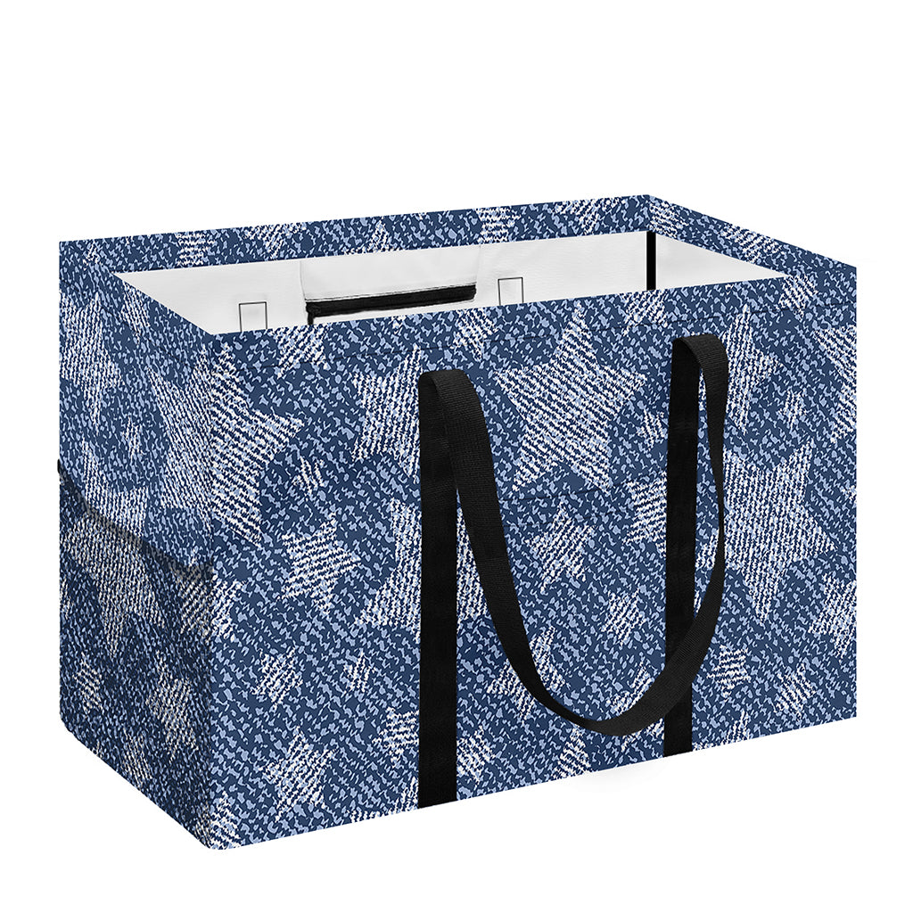 Star Denim Jeans Pattern Print Utility Tote Bag
