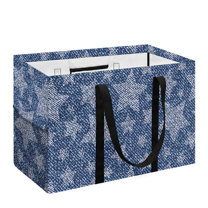 Star Denim Jeans Pattern Print Utility Tote Bag