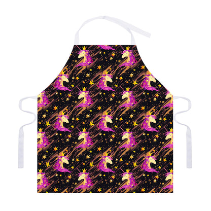 Star Fairy Unicorn Pattern Print Adjustable Apron