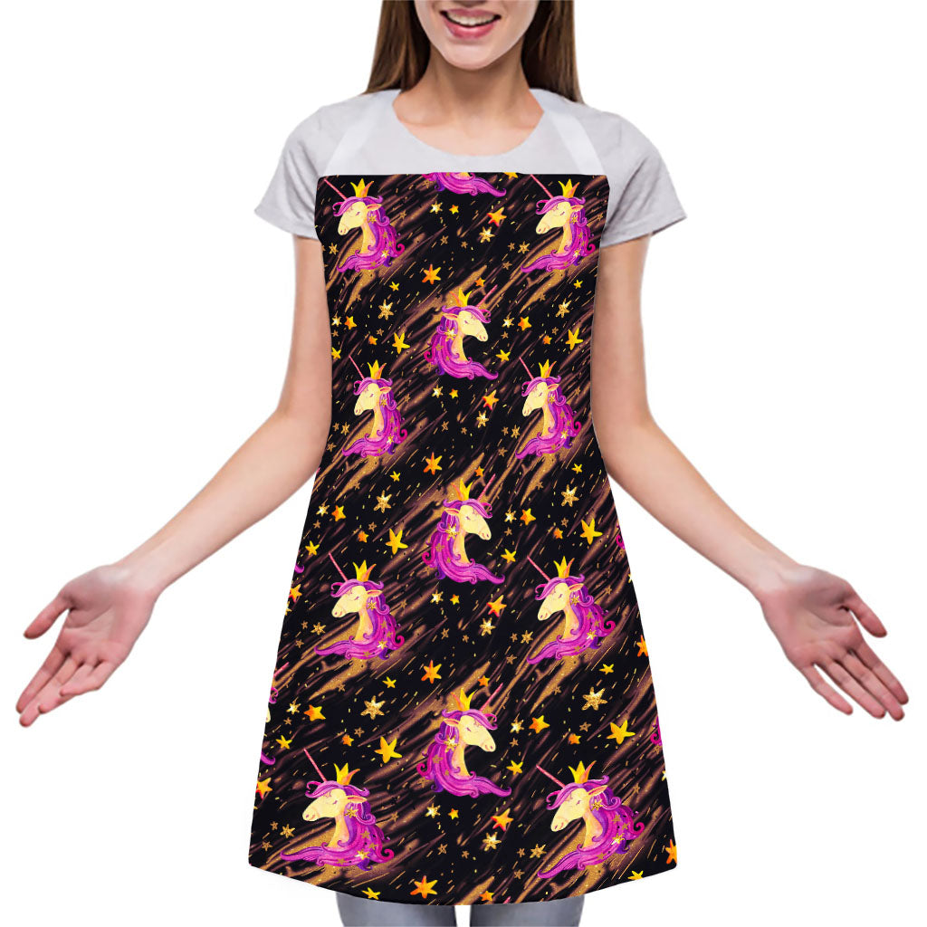 Star Fairy Unicorn Pattern Print Adjustable Apron