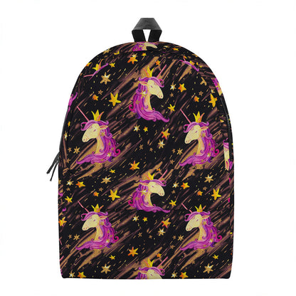 Star Fairy Unicorn Pattern Print Backpack