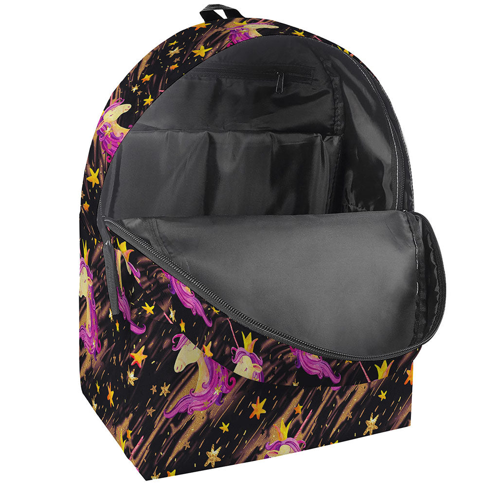 Star Fairy Unicorn Pattern Print Backpack