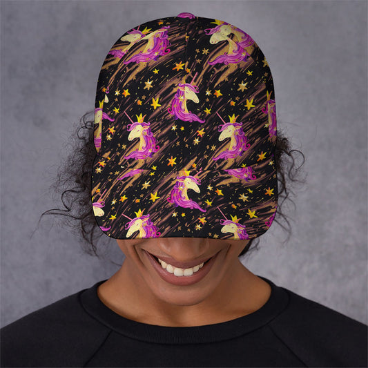 Star Fairy Unicorn Pattern Print Baseball Cap